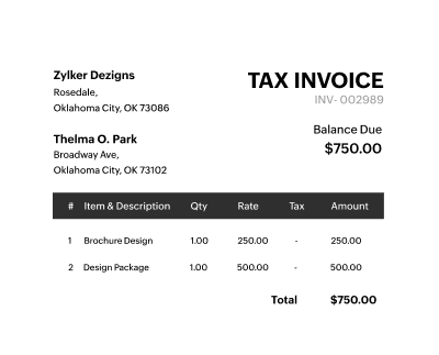 Automate tax calculations | Zoho Billing