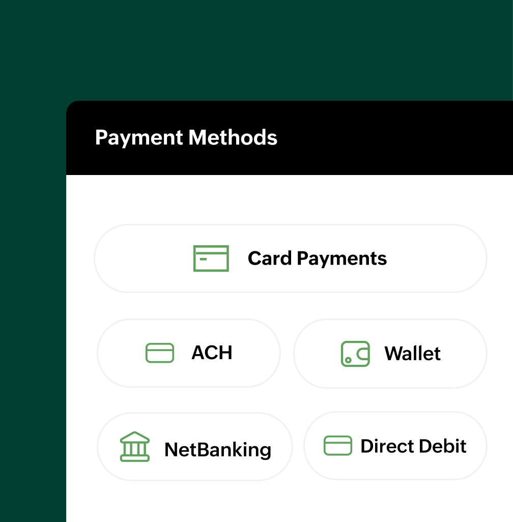 Multiple payment options | Zoho Billing