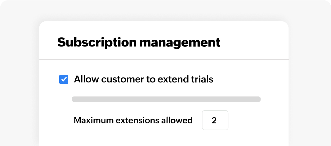 Preview of how users can use the customer portal to mange their trial | Zoho Billing