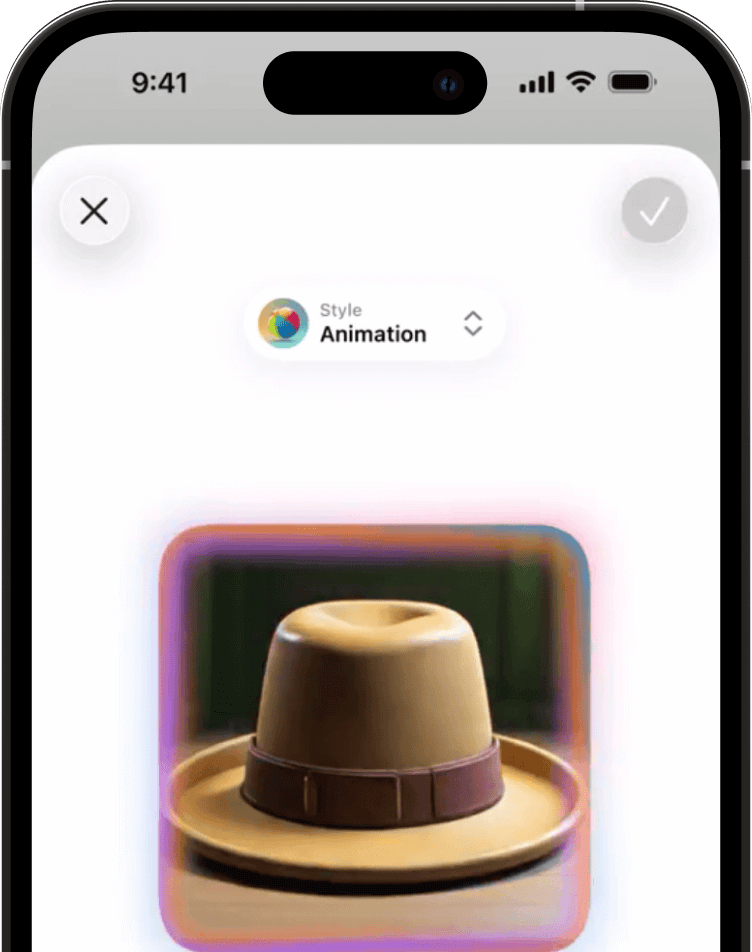 preview of creating item/plan image using AI