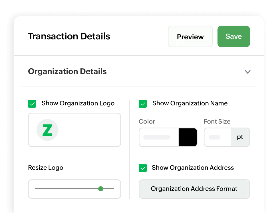 Zoho Billing's edit quote templates page