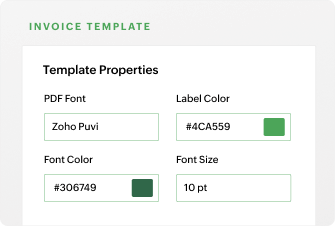 Customize the look and feel of your document to refect your brand's identity | Zoho Billing