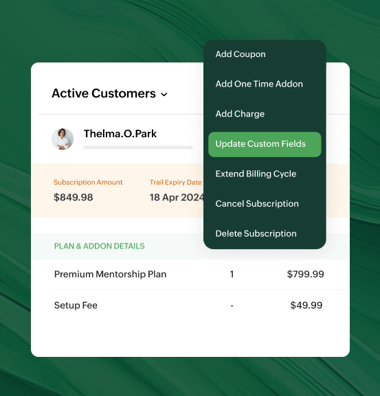 Enhance transaction transparency and keep your customers updated about their subscription using a self-service portal | Zoho Billing