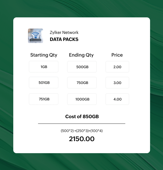 Diverse pricing models to fit your pricing strategy | Zoho Billing