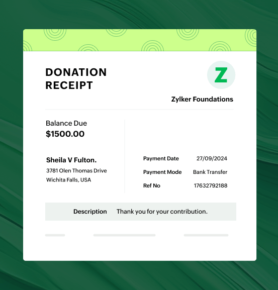Add custom fields to transaction documents | Zoho Billing