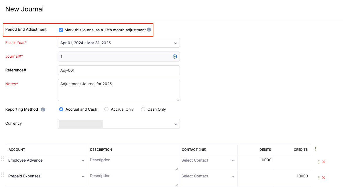 Record Adjustment Journal