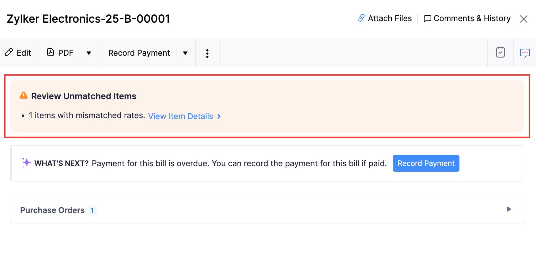 View the banner at the top to view the reasons why the bill was flagged