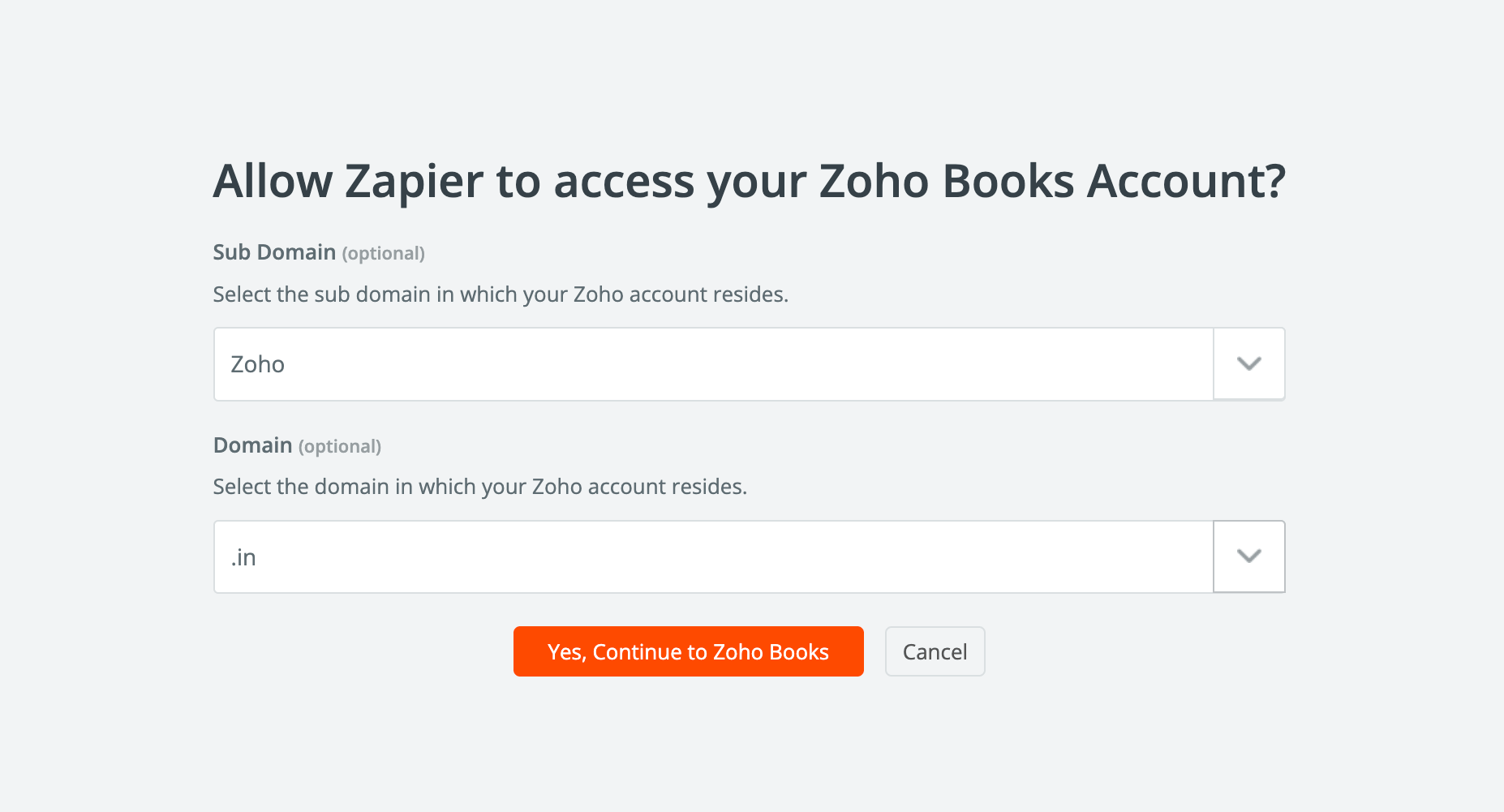 Access Zoho Books