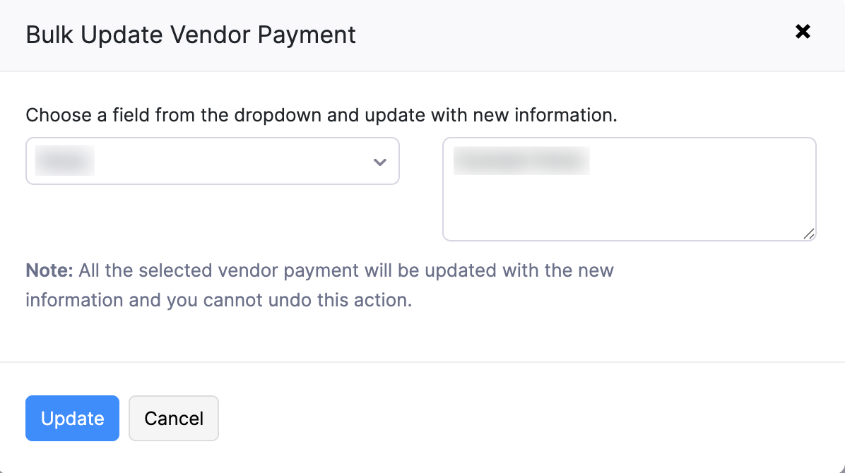 Update Payment Fields in Bulk