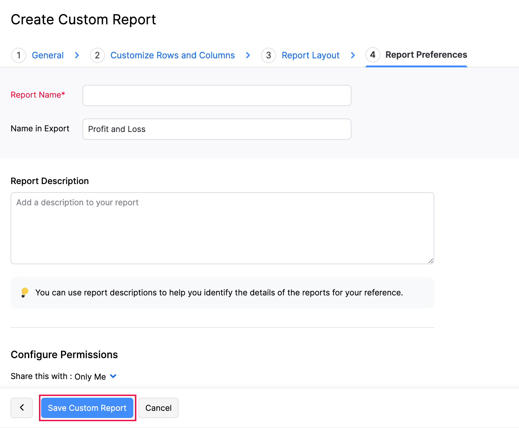 Report Preferences Final