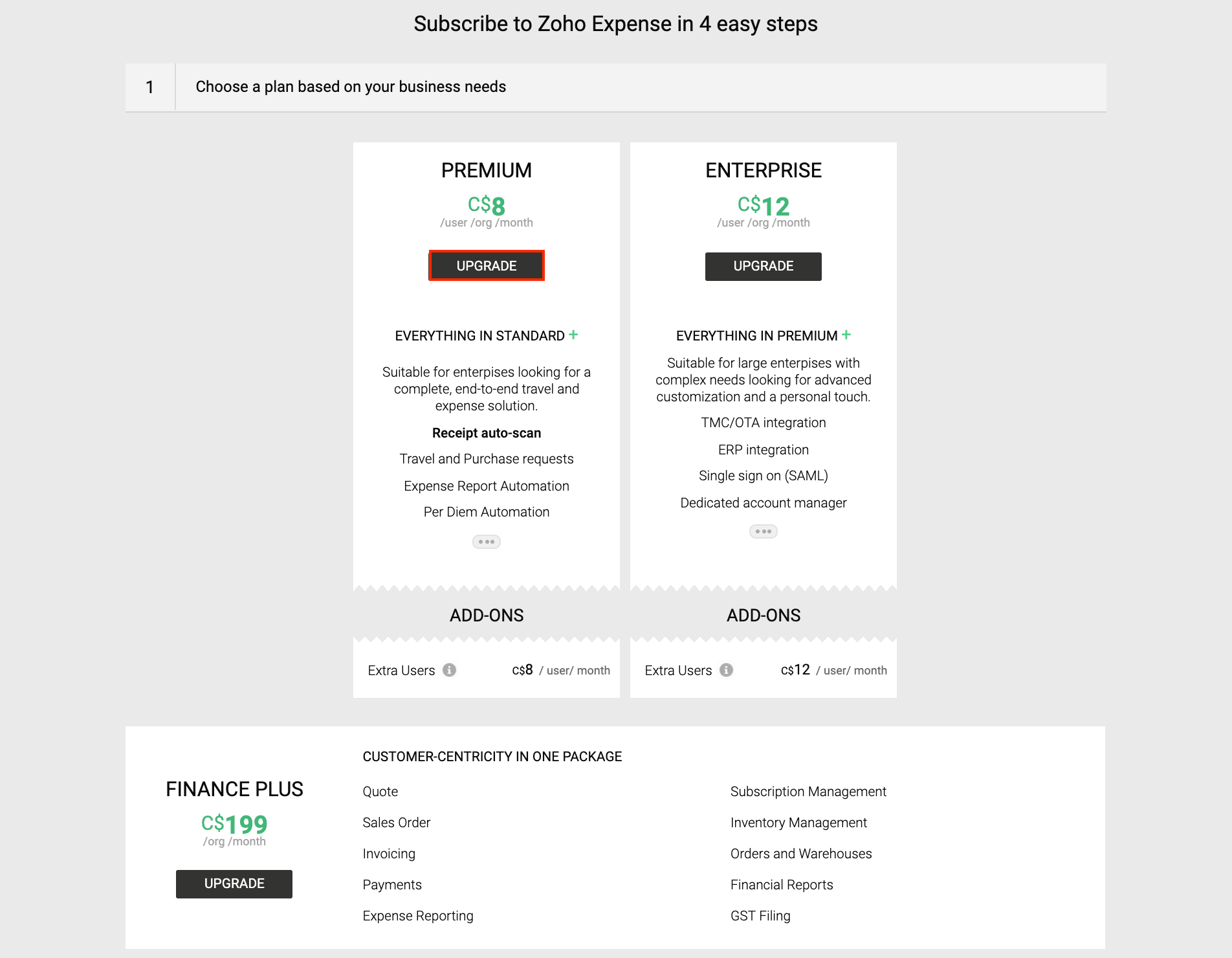 Upgrade Your Subscription