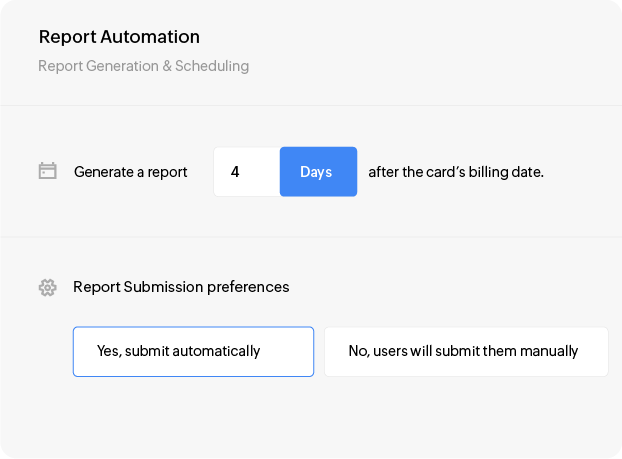 Automated card expense reports