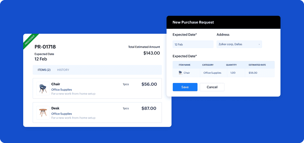 Manage purchase requests with ease