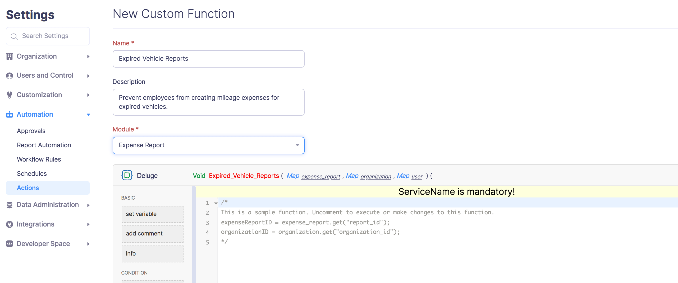 Create Custom Functions