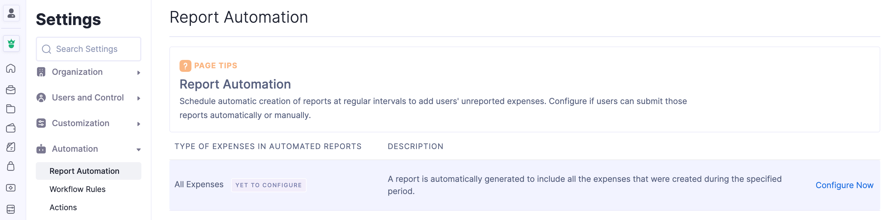 Configure Report Automation