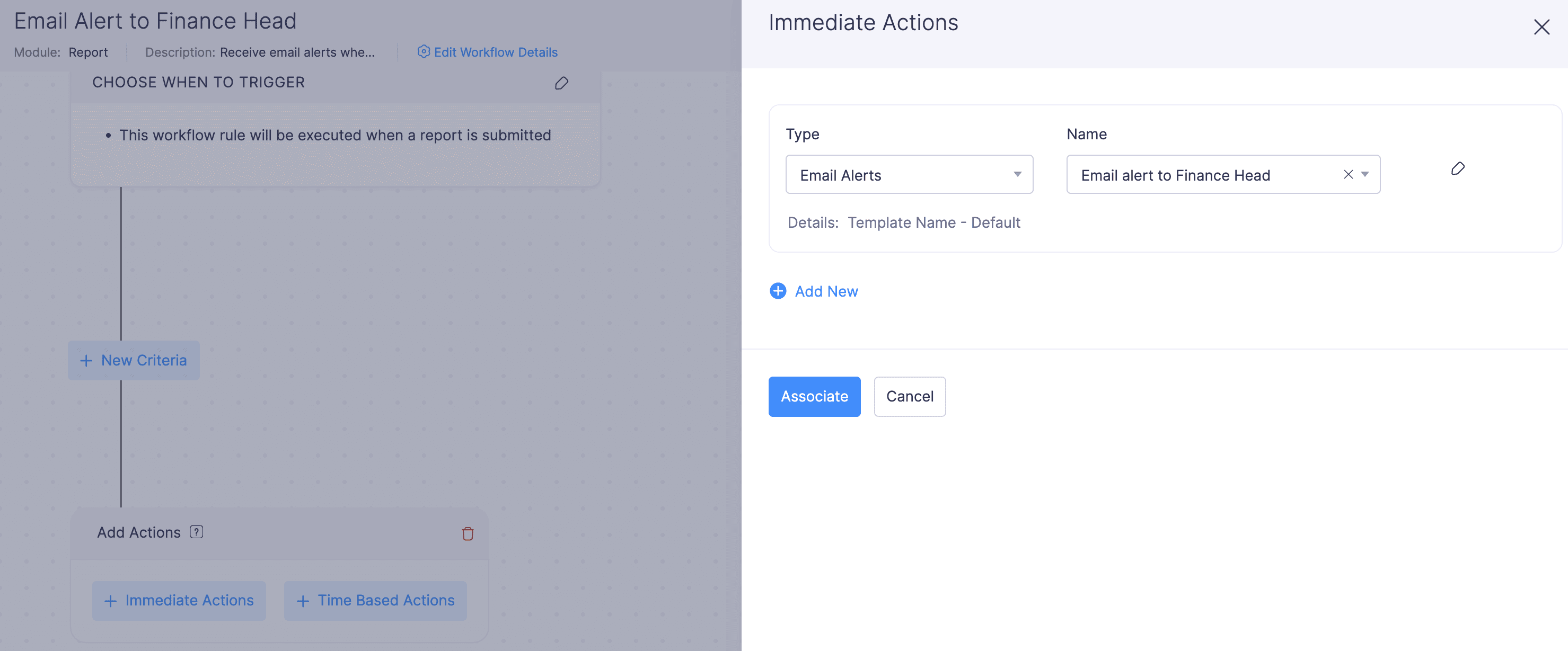 Add Immediate Actions