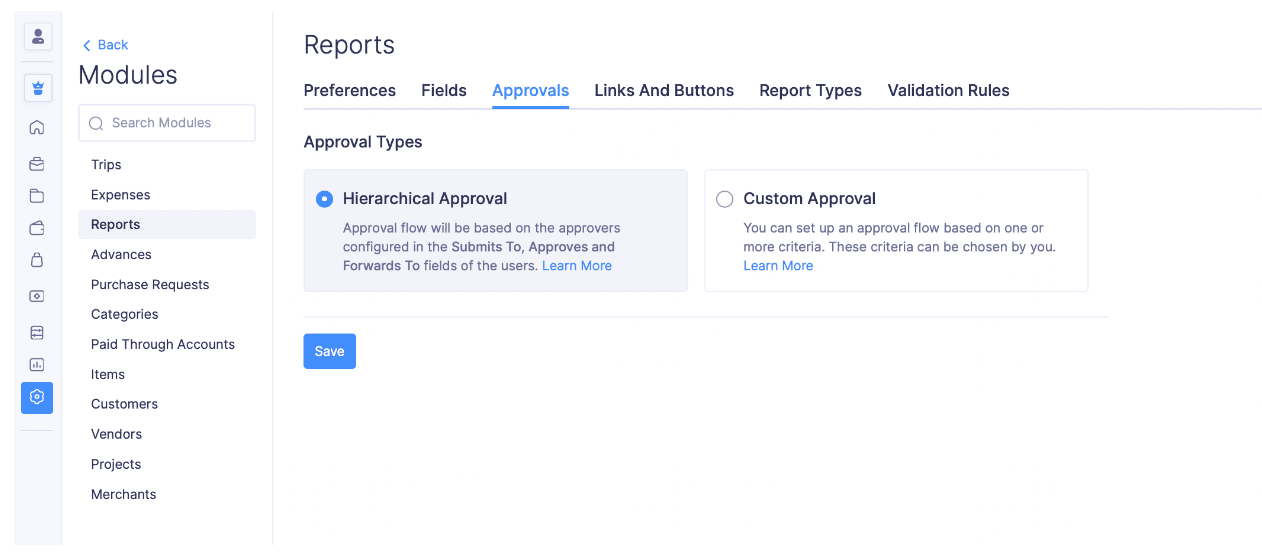 Configure Hierarchical Approval