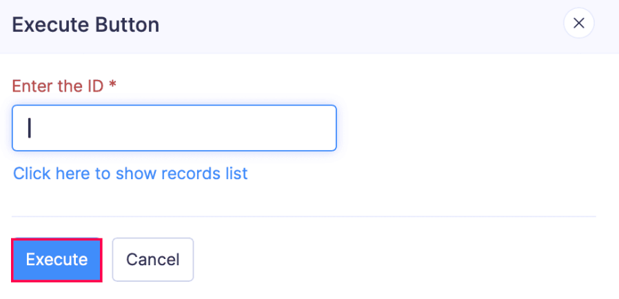 Execute custom button