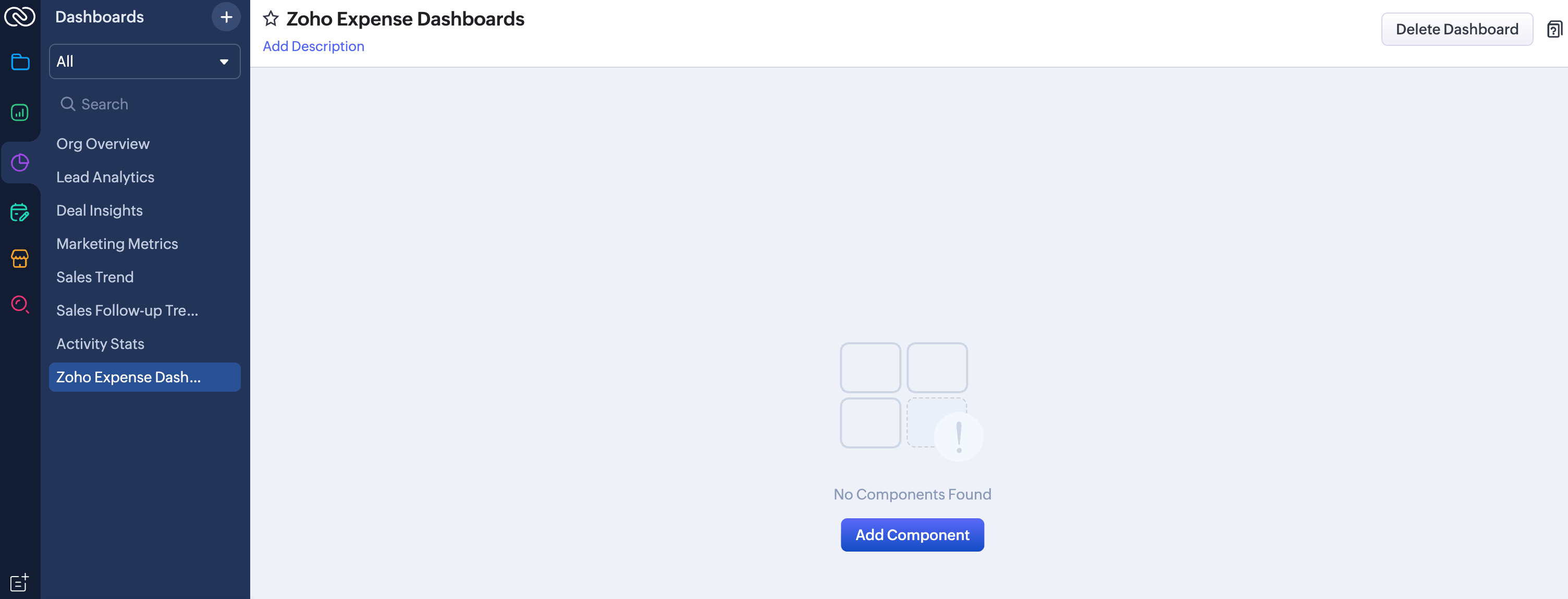 Select expense modules in CRM