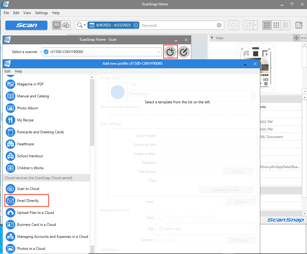 Add Profiles and Email Directly