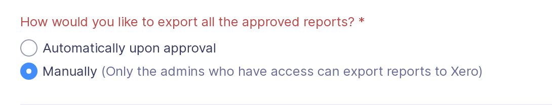Automatic or Manual export of reports