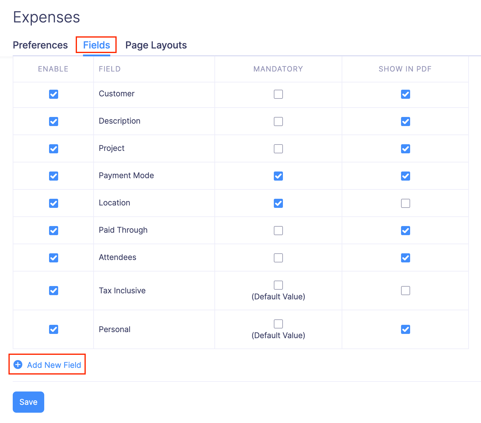 Associating Tickets in Zoho Expense