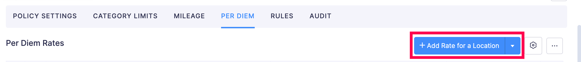 Add Rate for a Location