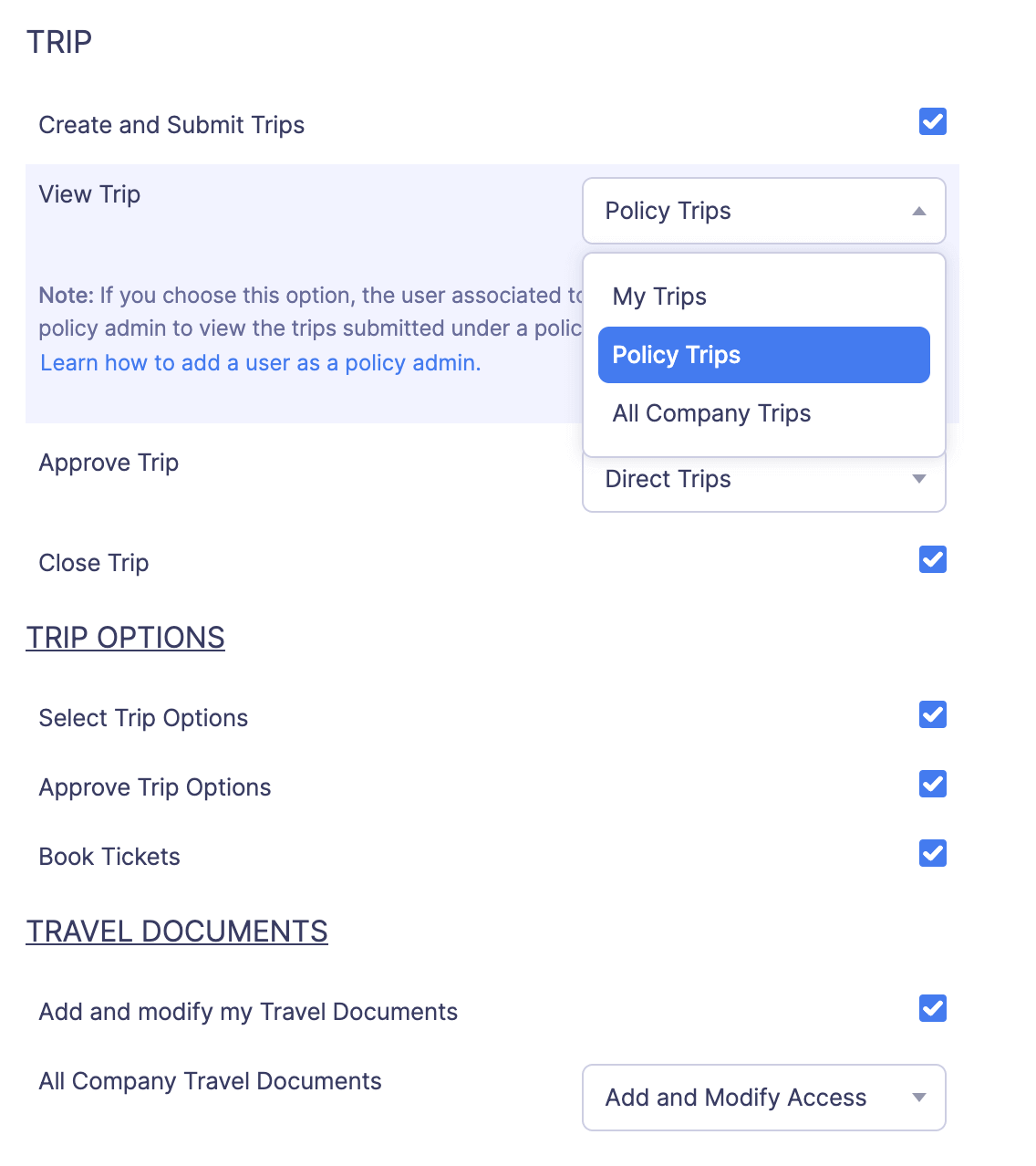 Create a Role with Policy Based Permission