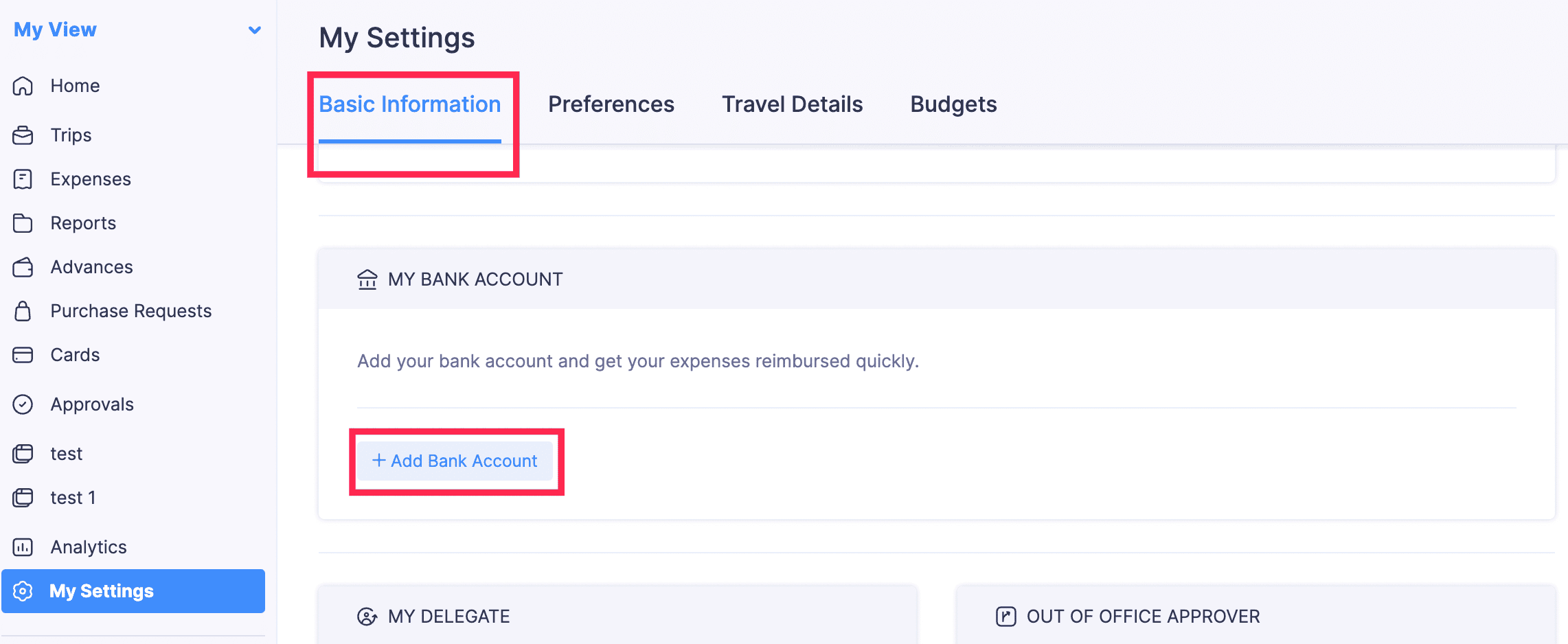 Add Employees’ Bank Accounts