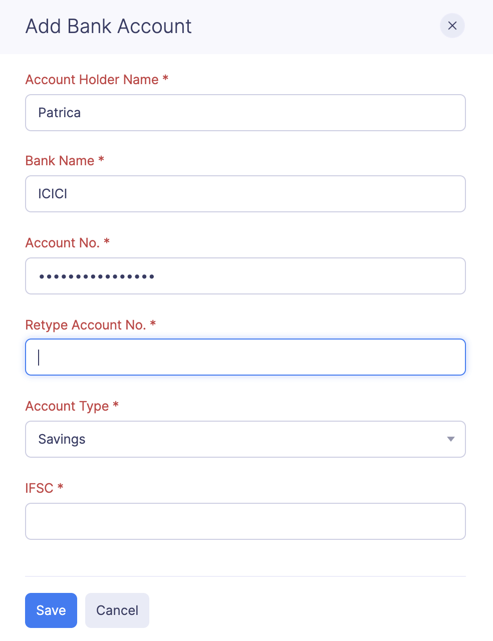 Add Employees’ Bank Accounts