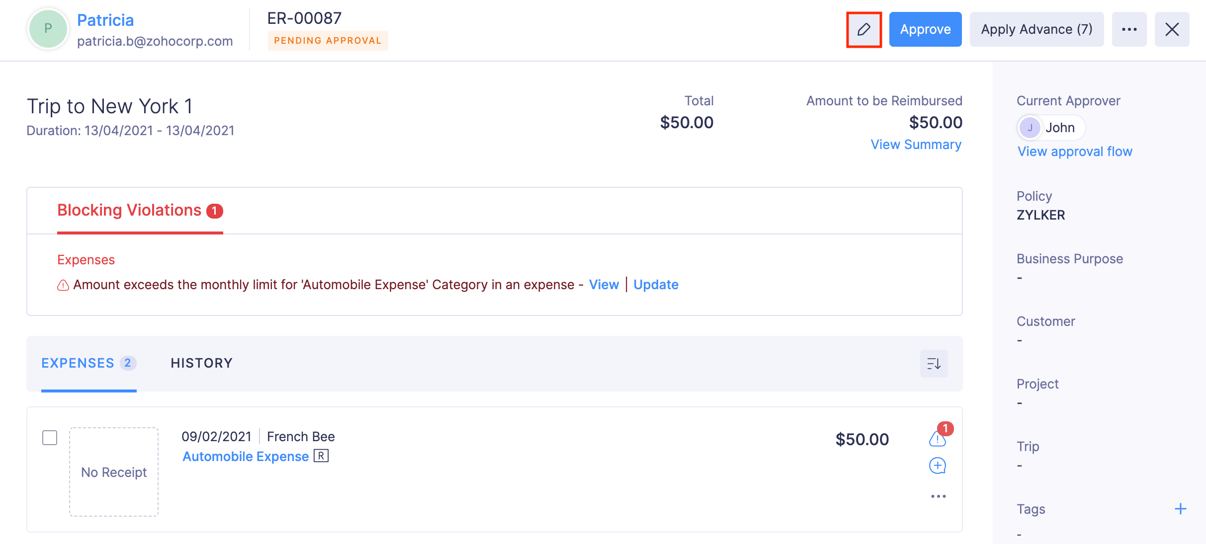 Update the Submitted Reports
