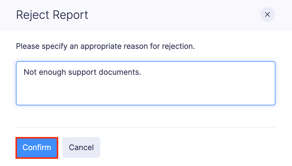 Reject Report