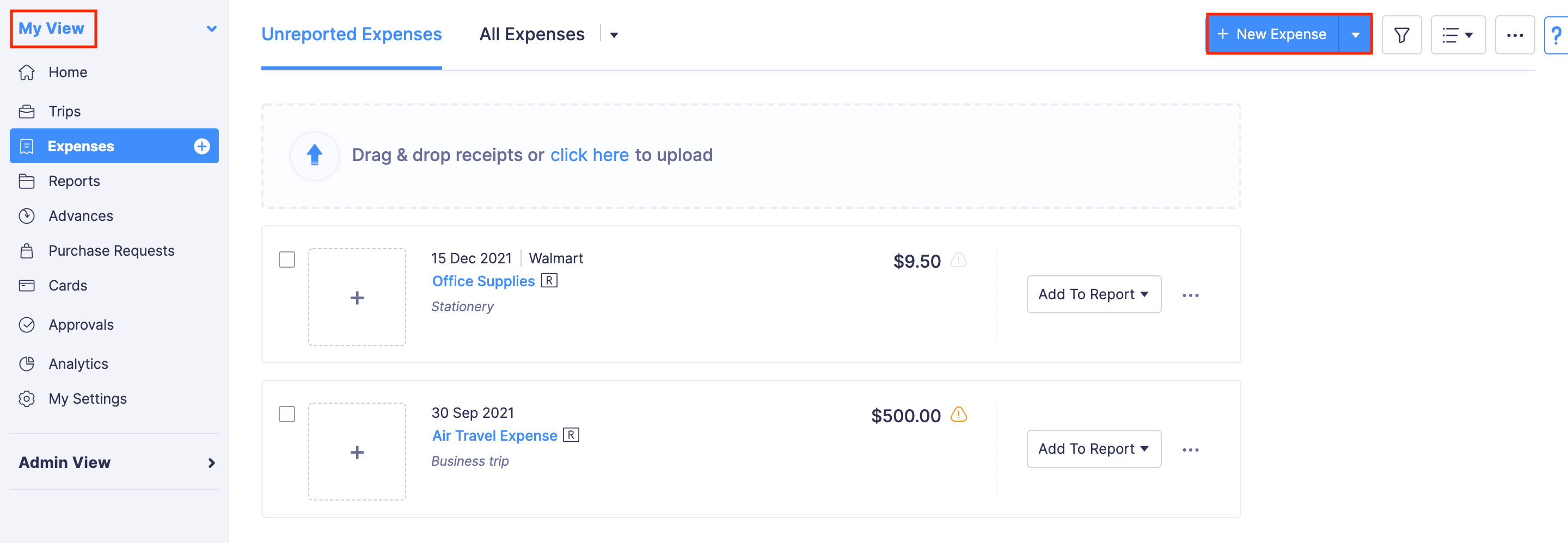 Associating Tags to Expenses