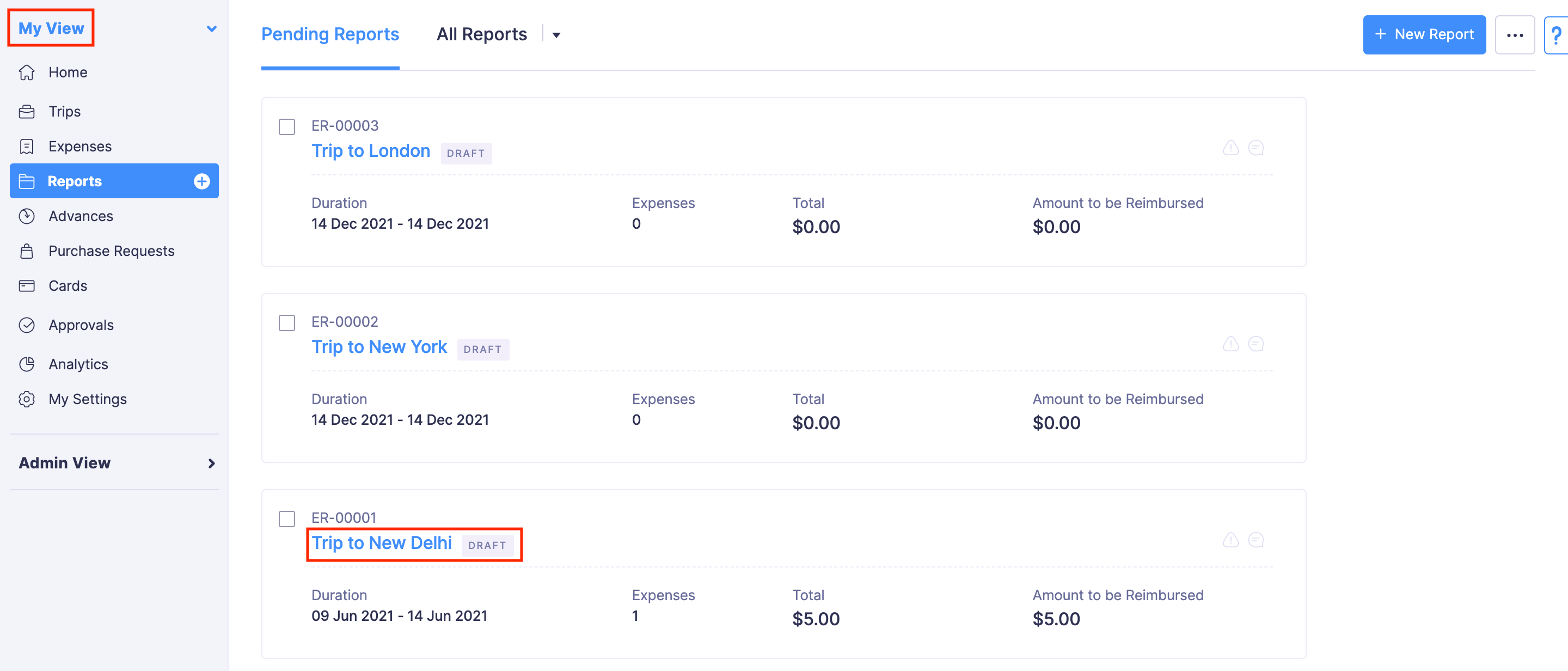 Associating Tags to Reports