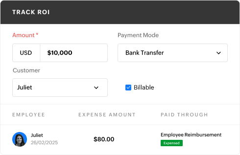 Track billable expenses with Zoho Expense and Zoho Books Integration