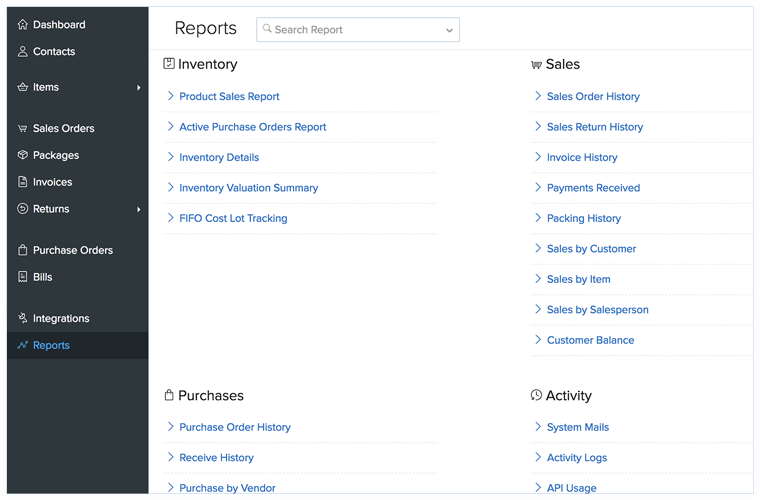 Insightful Reports in Order Management System