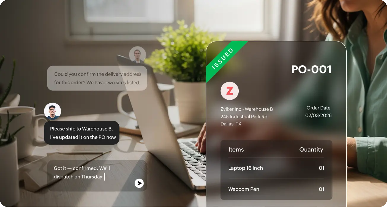 Every conversation pinned to the transaction