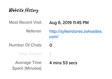 360-degree view - stage history information