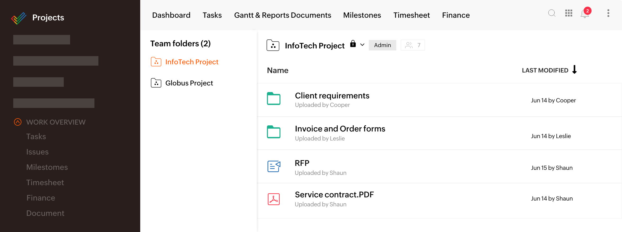 Centralized document repository for all your projects