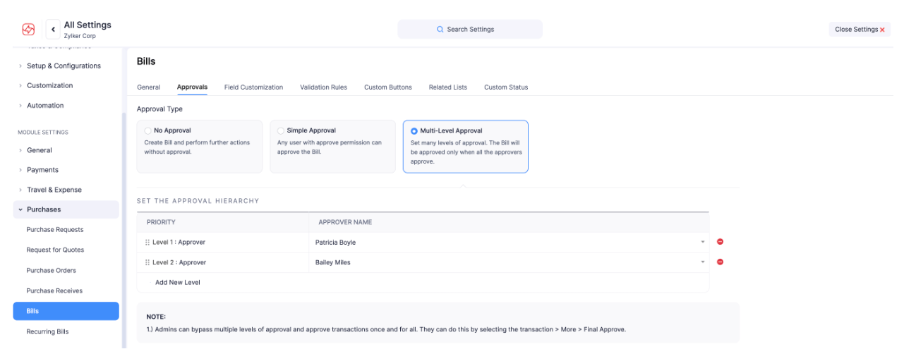 Multi-Level Approval