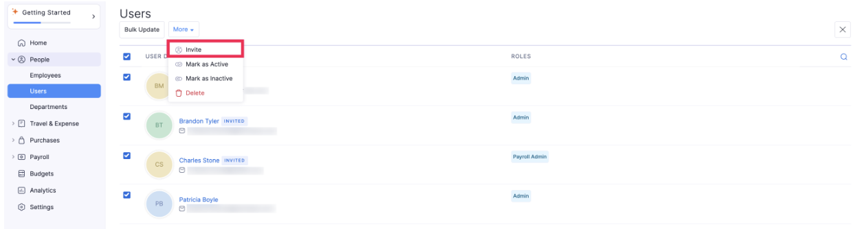 Bulk Invite Users