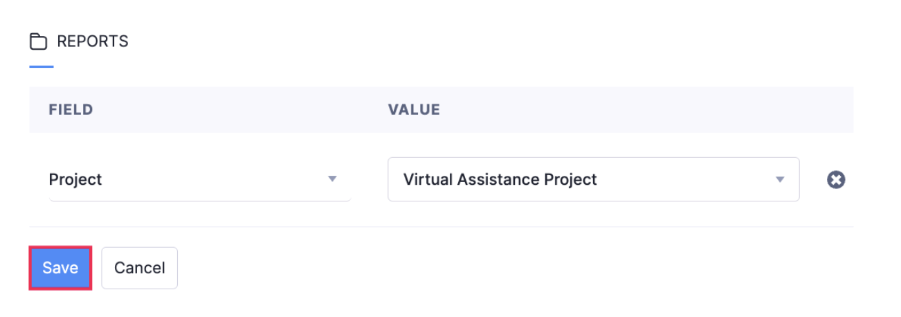 Set Default Values for Reports