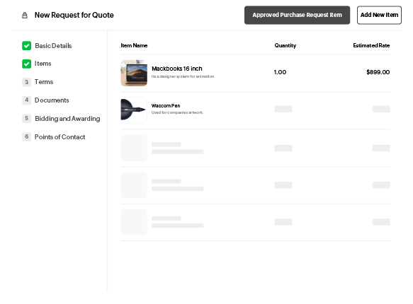 Request for quote process Request for quote process in Zoho Spend