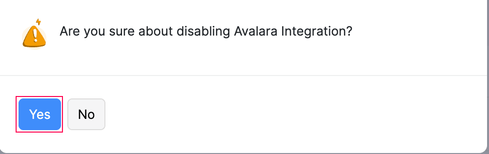 Disable the Entire Avalara Integration