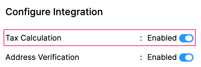 Disable Tax Calculation