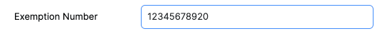 Exemption Number - Avalara
